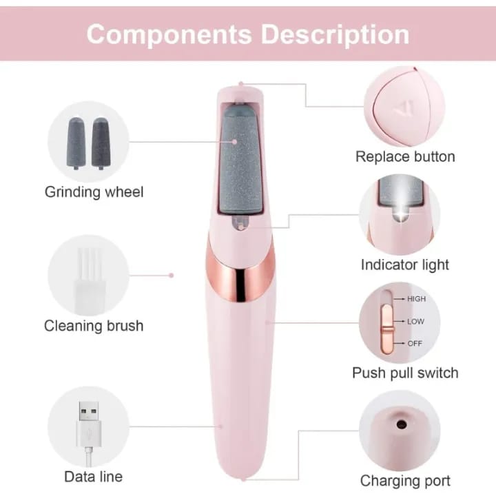2 in 1 Electric Callus Remover Pedicure With premiam quality (Allowed To Open check Parcel)
