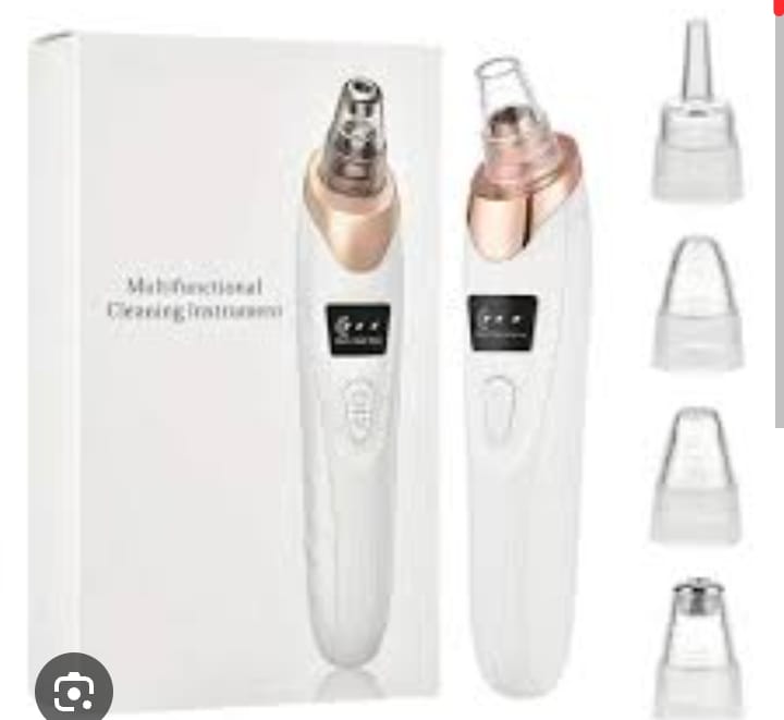 100 % Rechargable Blackhead Removal  Derma Suction 4 In 1