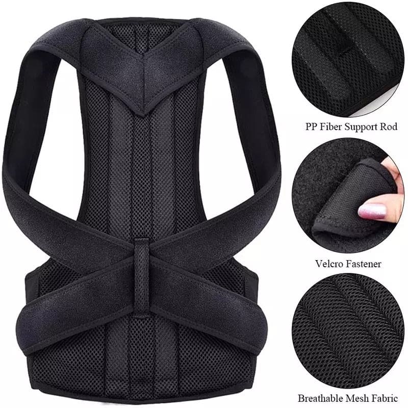 100 % Origional Adjustable Posture Corrector Back Belt Male For Female With premium Iron Rods